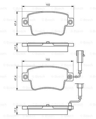 Fiat Punto Evo 1.4 2009-2011 Bosch Arka Balata NETPAR25451