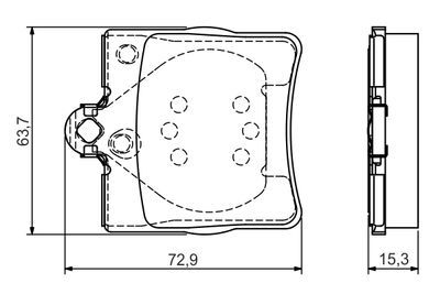 Mercedes E Serisi (210) E230 2.3 1995-1997 Bosch Arka Balata NETPAR21919