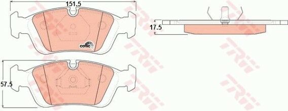 BMW 3 E46 320i 2.0 1998-2002 TRW On Balata