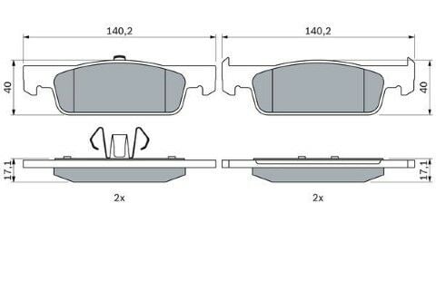 Renault Symbol 0.9 2013-2015 Bosch Ön Balata NETPAR25702