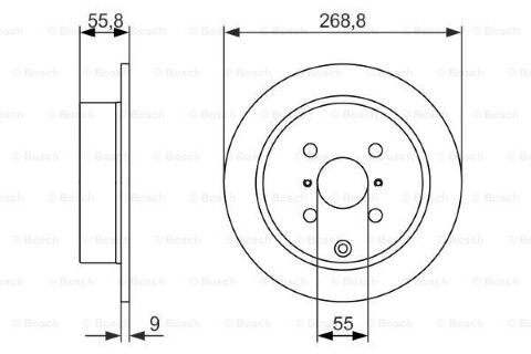Toyota Yaris P1(99-05) 1.3 1999-2005 Bosch Arka Disk 2 Adet