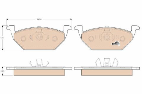 Skoda Rapid 1.2 2012-2015 TRW Ön Balata NETPAR21974