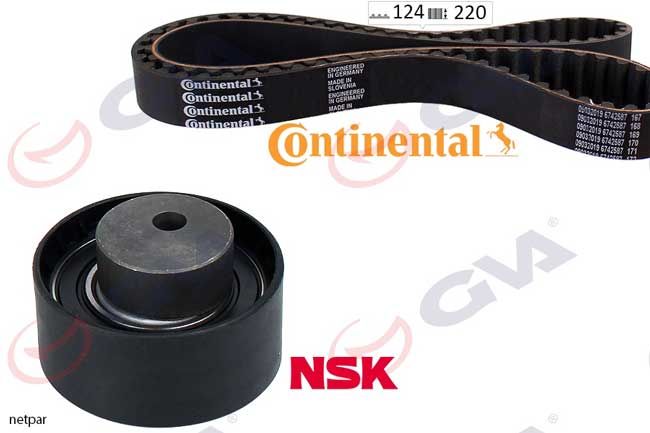 Fiat Punto 1.4 2003-2013 GVA Triger Seti (Continental Kayış+NSK Rulman)