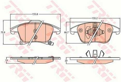 Ford Mondeo 1.6TDCi 2014-2018 TRW Ön Balata