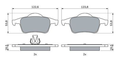 Volvo S60 2.4 D5 2005-2009 Bosch Arka Balata NETPAR23076 (D5244T4)