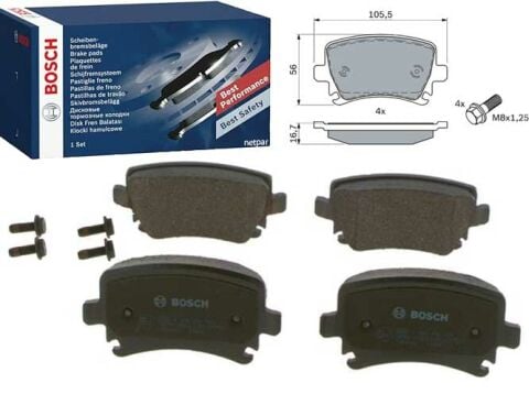 Volkswagen Golf 5 1.9TDI 2003-2006 Bosch Arka Balata NETPAR23914