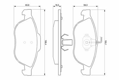 Alfa Romeo 147 1.6 2000-2010 Bosch Ön Balata 23140