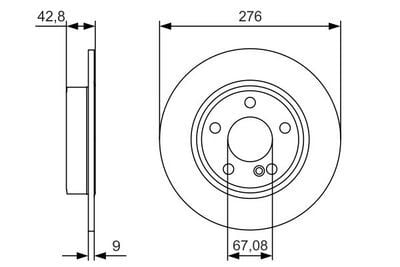 Mercedes B Serisi (246) B180 1.6 2011-2018 Bosch Arka Disk 276mm 2 Adet