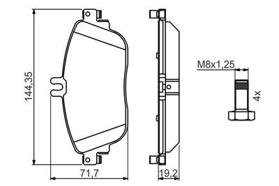 Mercedes B Serisi (246) B180 1.6 2011-2018 Bosch Ön Balata 24869