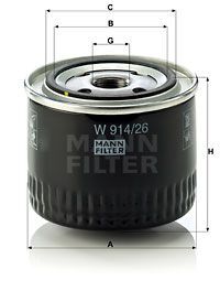 Land Rover Freelander 1 2.0D 1997-2003 MANN Yağ Filtresi NETPAR1426