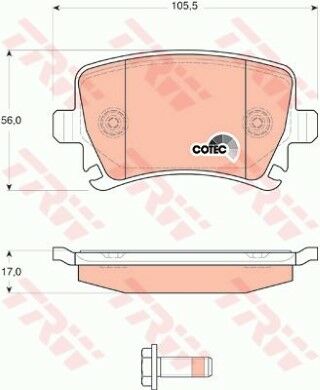 Audi A3 1.4TFSI 2007-2013 TRW Arka Balata NETPAR24483