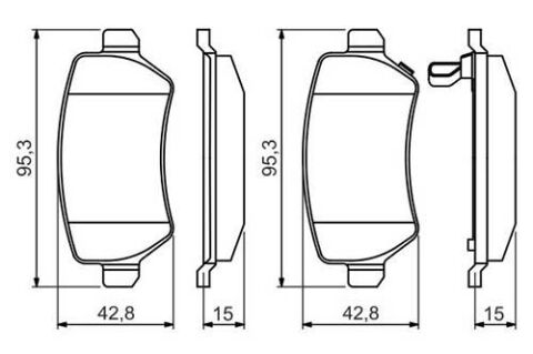 Opel Combo C 1.7CDTI 2004-2011 Bosch Arka Balata VWA23417