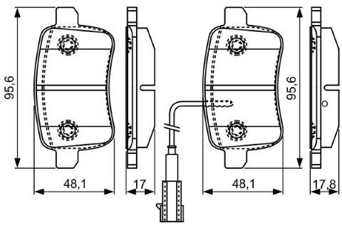Alfa Romeo Giulietta 1.6JTDM 2010-2021 Bosch Arka Balata NETPAR25215