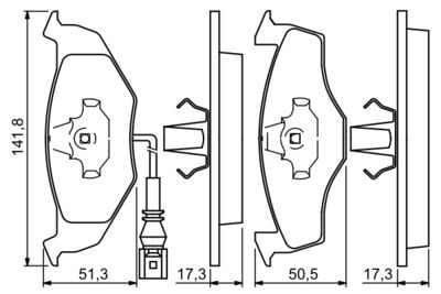 Skoda Fabia 1.4 1999-2010 Bosch Ön Balata NETPAR23752