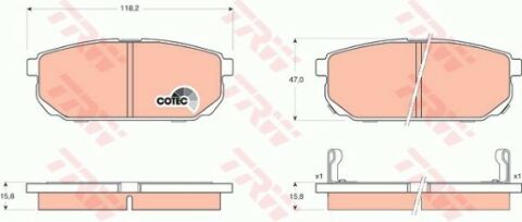 Kia Sorento 2.5CRDi 2002-2009 TRW Arka Balata
