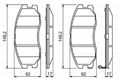 Opel Antara 2.0CDTI 2006-2011 Bosch Ön Balata 24510