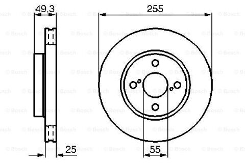 Toyota Corolla 1.6 2001-2007 Bosch Ön Disk 2 Adet (3ZZ)