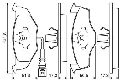Skoda Fabia 1.4TDI 2003-2010 Bosch Ön Balata 23752