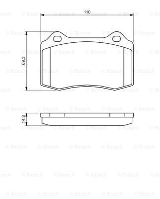 Peugeot 208 1.0 2012-2015 Bosch Ön Balata NETPAR4393 (ZMZ)