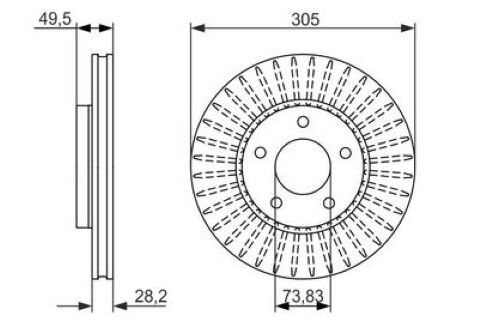 Jaguar S-Type 4.2 2001-2008 Bosch Ön Disk 326mm 2 Adet