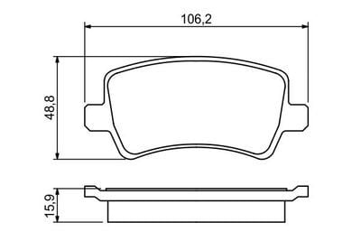 Volvo S60 2.0 D2 2015-2018 Bosch Arka Balata NETPAR24496 (D4204T)