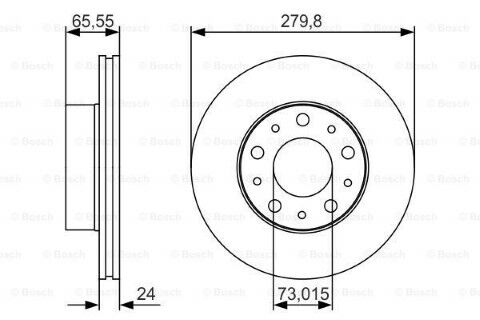 Peugeot Boxer 2.2HDi 2011-2023 Bosch Ön Disk 280mm 2 Adet