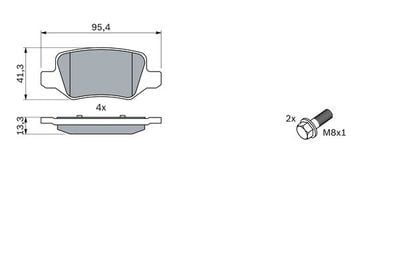 Mercedes A Serisi (169) A200CDI 2.0 2004-2012 Bosch Arka Balata NETPAR23138
