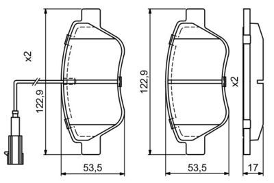 Fiat Punto 1.4 2014-2018 Bosch Ön Balata NETPAR23705