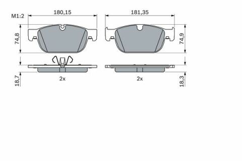 Volvo XC90 2.0 B5 2019-2024 Bosch Ön Balata 184mm