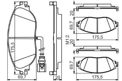 Volkswagen Passat 1.6TDI 2010-2018 Bosch Ön Balata NETPAR5350 (CAY-DCX)