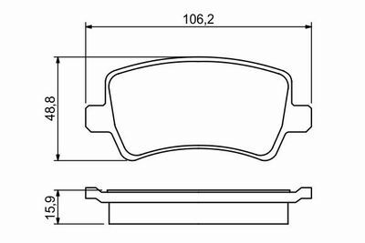 Volvo S80 2.0D 2007-2010 Bosch Arka Balata NETPAR24496