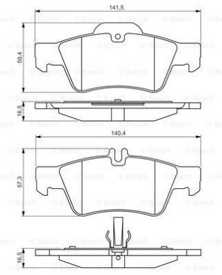 Mercedes E Serisi (212) E250 2.0	 2012-2016 Bosch Arka Balata NETPAR23334