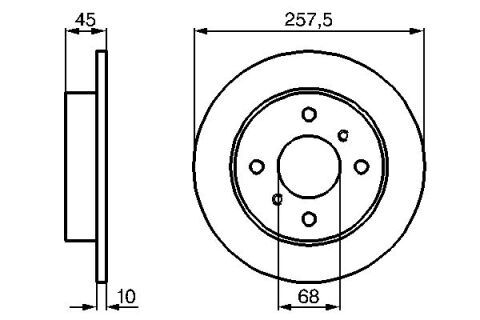 Nissan Primera 1.8 1999-2001 Bosch Arka Disk 256mm 2 Adet (QG18)