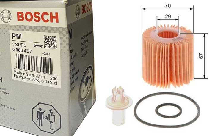 Toyota Corolla 1.4D4D 2008-2019 Bosch Yağ Filtresi (1ND)