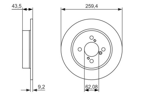 Suzuki Swift 1.2 2010-2017 Bosch Arka Disk 2 Adet (K12B)