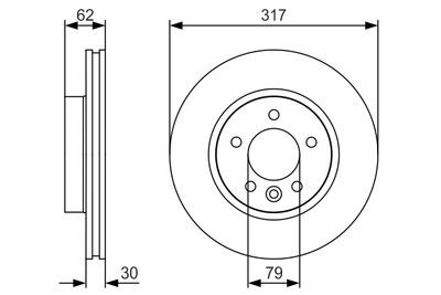 Land Rover Discovery 3 2.7TDV6 2004-2009 Bosch Ön Disk 317x30mm 2 Adet