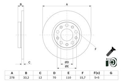 Jeep Cherokee (KL) 2.0JTD 2014-2018 Bosch Arka Disk 2 Adet