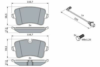 Audi A6 3.0TDI 2011-2018 Bosch Arka Balata NETPARNET24606