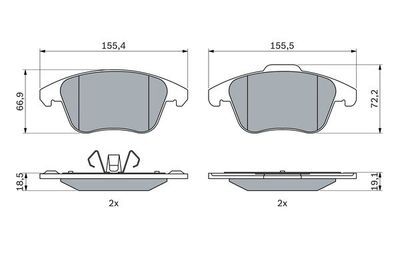 Citroen C4 1.2 PureTech 2020-2026 Bosch Ön Balata NETPAR4986