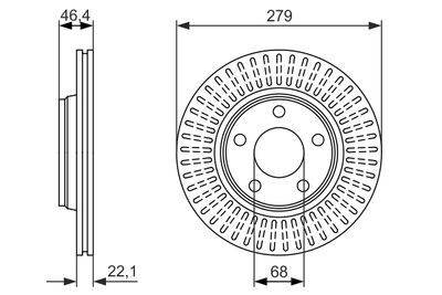 Volkswagen Passat 1.9TDI 1996-2000 Bosch Ön Disk 279mm 2 Adet (AFN-AHU-AVG)