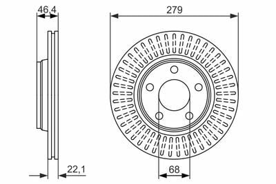 Audi A4 1.9TDI 1996-2004 Bosch Ön Disk (279 mm) 2 Adet