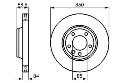 Porsche Cayenne 3.0d 2008-2017 Bosch Ön Disk 2 Adet