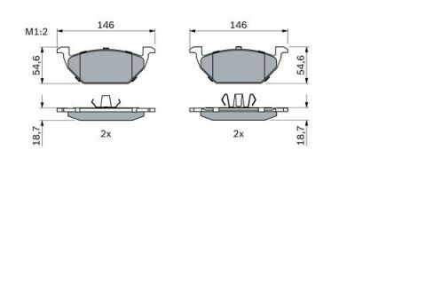Skoda Fabia 1.4 1999-2014 Bosch Ön Balata NETPAR23130