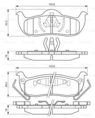 Jeep G. Cherokee (WH) 3.0CRD 2005-2011 Bosch Arka Balata NETPAR24259