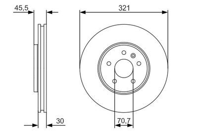 Opel Astra J 1.4 Turbo 2009-2016 Bosch Ön Disk 321mm 2 Adet