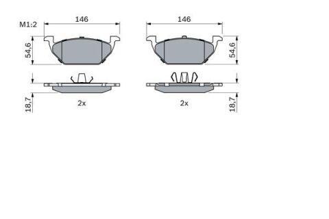 Skoda Rapid 1.4TSI 2012-2019 Bosch Ön Balata NETPAR23130 (CAX-CZC)