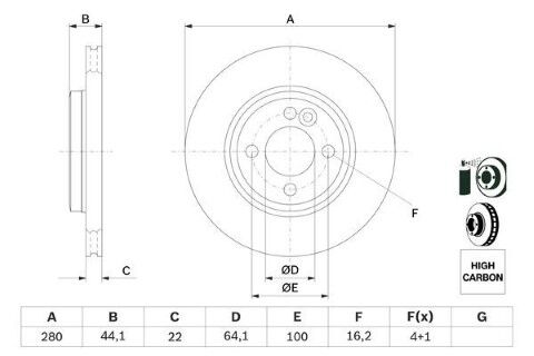 Mini Cooper R56 1.6 2006-2013 Bosch Ön Disk 2 Adet