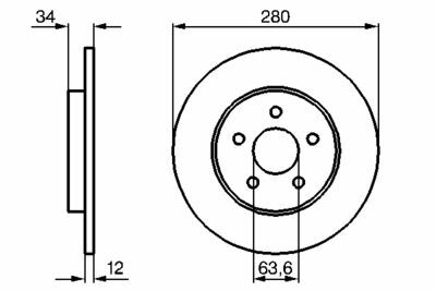Jaguar X-Type 3.0 2001-2009 Bosch Arka Disk 2 Adet