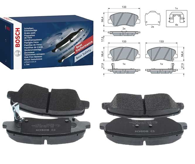 Hyundai Bayon 1.2MPI 2024-2026 Bosch Ön Balata NETPAR25348