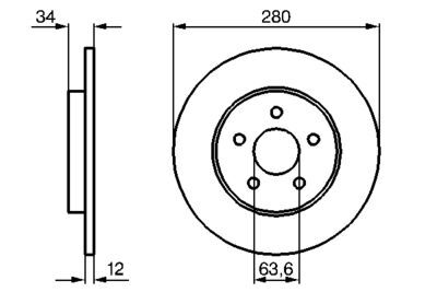 Jaguar X-Type 2.0 2002-2010 Bosch Arka Disk 2 Adet